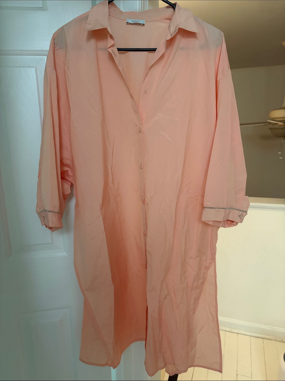 Peserico Peach Collared Blouse